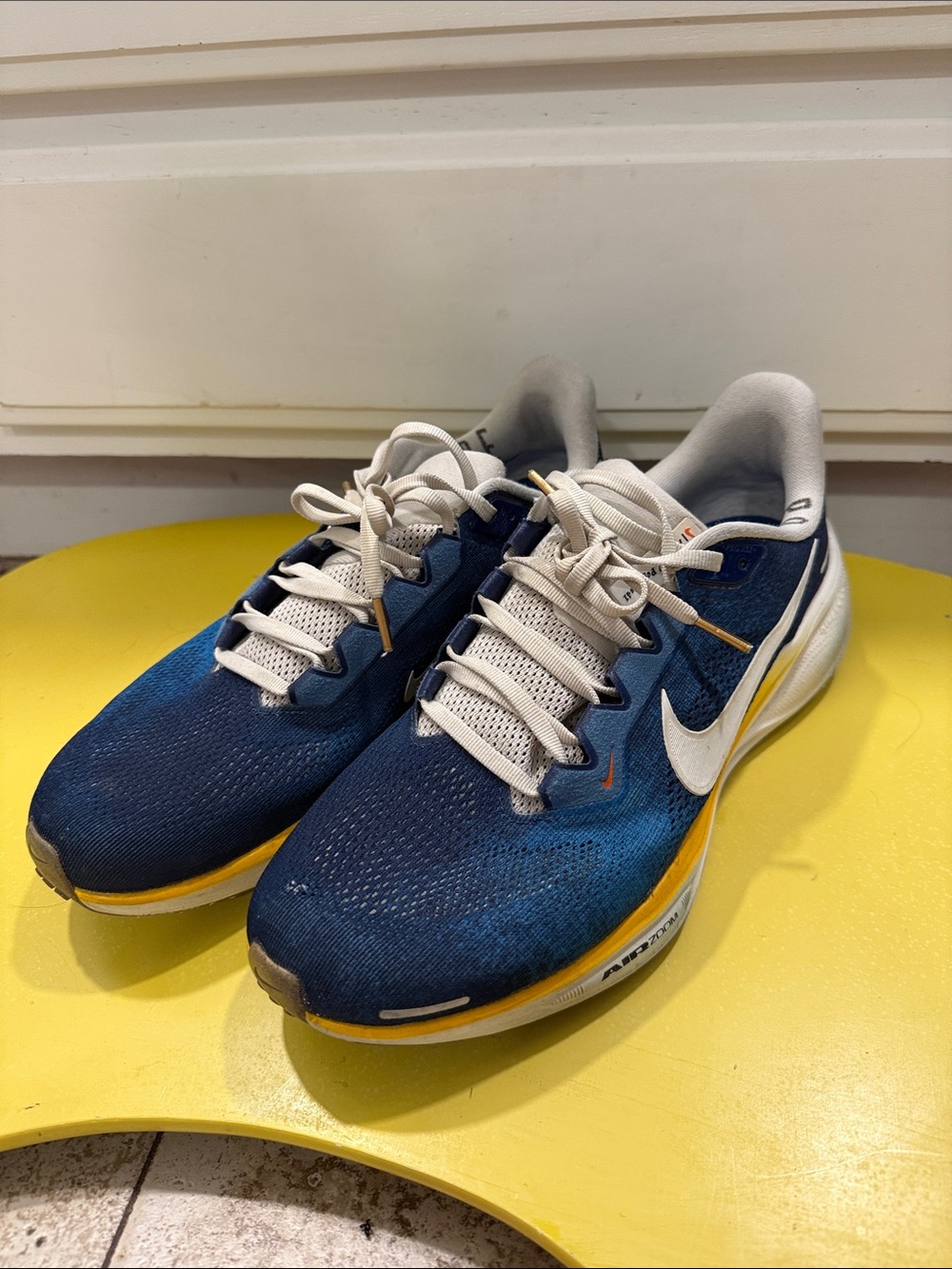 Nike Men’s Athletic Shoes in Blue, White and Yellow